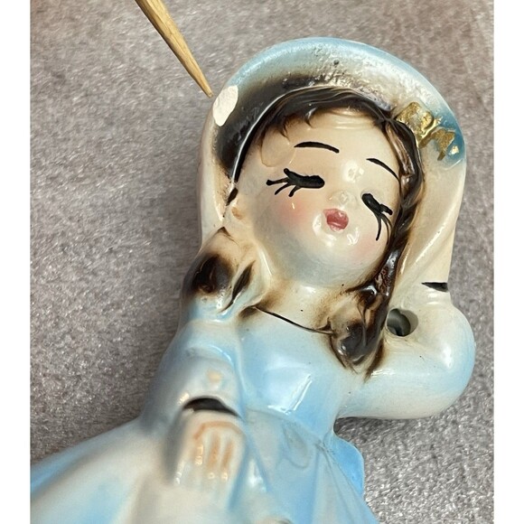 Lot of 4 1950s VTG Southern Belle Clapper Girl Porcelain Bell Figurines Japan - Picture 10 of 12